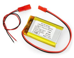 Akyga Li-Pol 1500mAh 1S 3.7V JST-BEC hind ja info | Autoakud | hansapost.ee