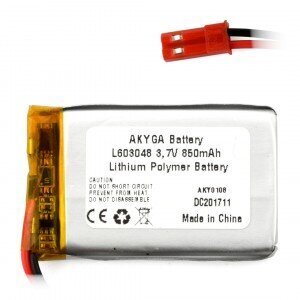 Akyga Li-Pol 850mAh 1S 3.7V цена и информация | Autoakud | hansapost.ee