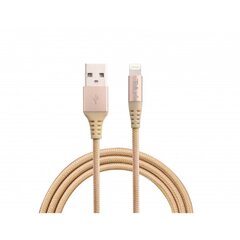 Andmeedastuskaabel Tellur, USB/Lightning, 1m, Kuldne цена и информация | Кабели для телефонов | hansapost.ee