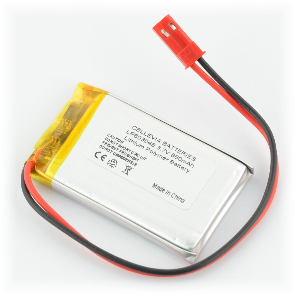 Cellevia Li-Pol 850mAh 1S 3.7V 2.54mm цена и информация | Autoakud | hansapost.ee