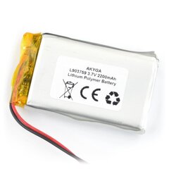 Akyga Li-Pol 2200mAh 1S 3.7V hind ja info | Autoakud | hansapost.ee