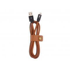 Nahast andmeedastuskaabel Tellur USB/Type-C, 1m, Pruun цена и информация | Кабели для телефонов | hansapost.ee