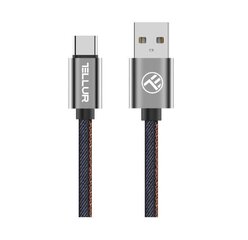 Andmeedastuskaabel Tellur, USB/Type-C, 1m, Denim hind ja info | Mobiiltelefonide kaablid | hansapost.ee