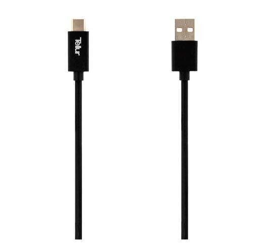 Andmeedastuskaabel Tellur, USB/Type-C, 1m, Must hind ja info | Mobiiltelefonide kaablid | hansapost.ee