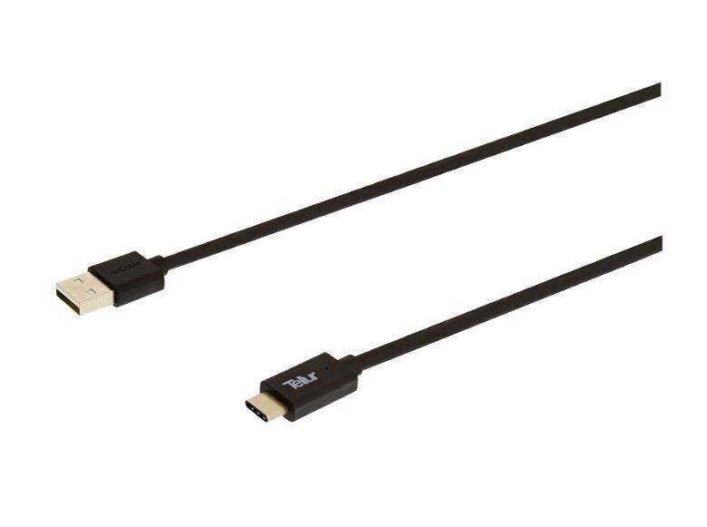 Andmeedastuskaabel Tellur, USB/Type-C, 1m, Must hind ja info | Mobiiltelefonide kaablid | hansapost.ee