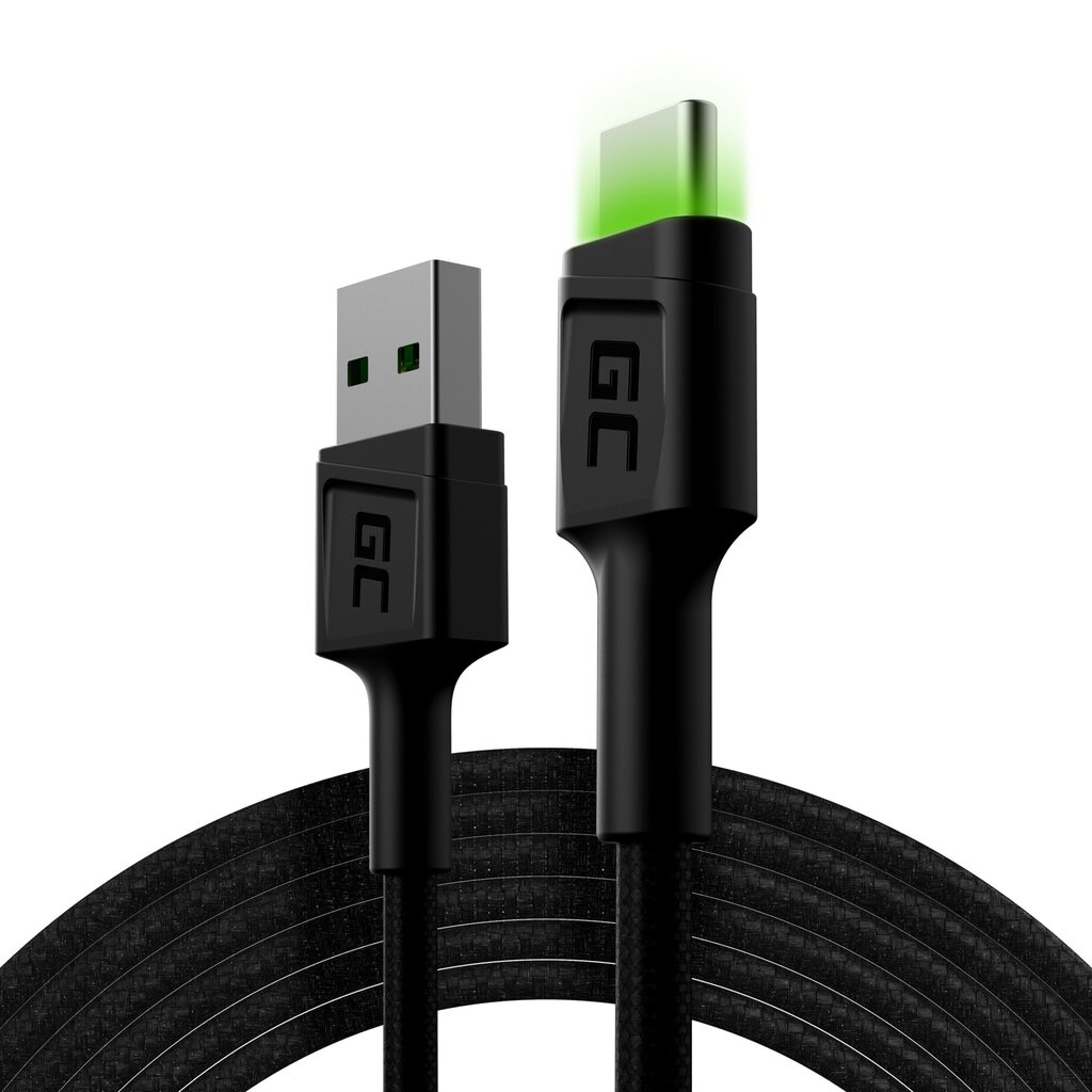 Green Cell KABGC13, USB - USB-C, 2m цена и информация | Mobiiltelefonide kaablid | hansapost.ee