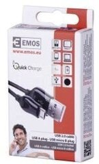 EMOS USB 2.0 A/M - micro B/M 1м цена и информация | EMOS Мобильные телефоны, Фото и Видео | hansapost.ee