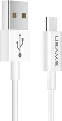 USAMS MICRO-USB кабель быстрой зарядки 2A, белый цена и информация | Кабели для телефонов | hansapost.ee