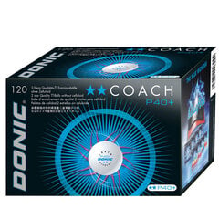 Table tennis ball DONIC P40+  Coach 2 star 120 pcs White цена и информация | Donic Товары для спорта | hansapost.ee