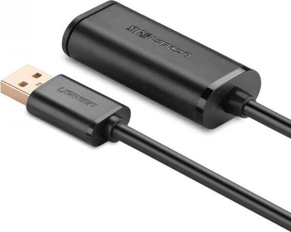 USB 2.0 pikenduskaabel UGREEN US121, aktiivne, 5 m, must цена и информация | Mobiiltelefonide kaablid | hansapost.ee