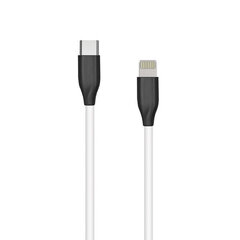 Силиконовый кабель USB Type-C - Lightning (белый, 1 м) цена и информация | Кабели для телефонов | hansapost.ee