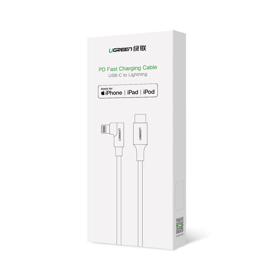 Kaabel Ugreen, Type C-Lightning, 1 m price and information | Mobiiltelefonide kaablid | hansapost.ee