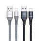 Kaabel Remax Durable Nylon Braided, USB - Lightning, 1 m, must цена и информация | Mobiiltelefonide kaablid | hansapost.ee