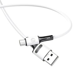 Kaabel USB/Type-C USAMS, valge, 100cm hind ja info | Mobiiltelefonide kaablid | hansapost.ee