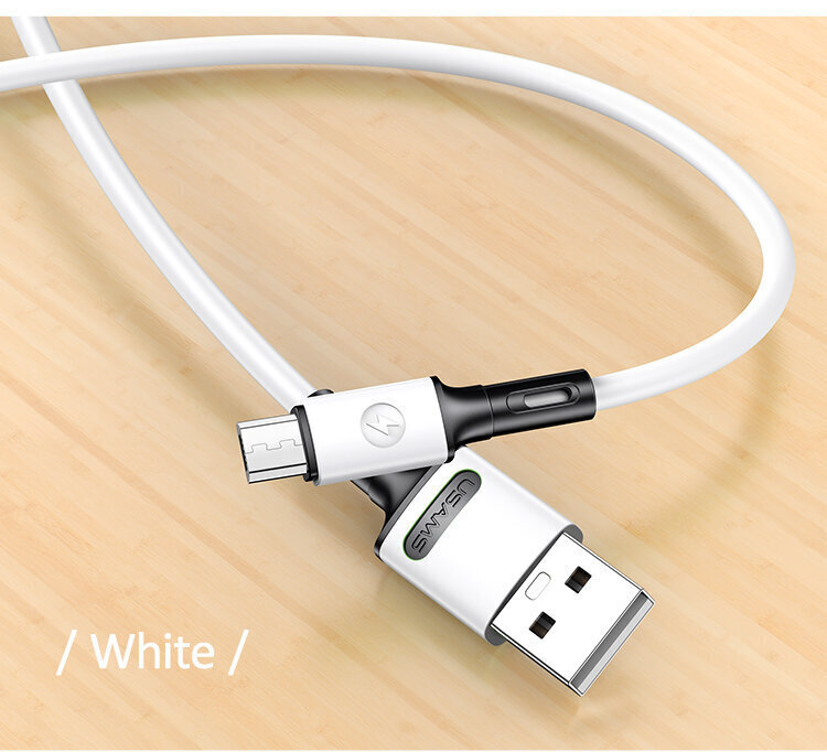 Kaabel USB/Type-C USAMS, valge, 100cm цена и информация | Mobiiltelefonide kaablid | hansapost.ee