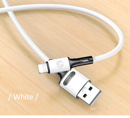 USB/Lightning провод USAMS, белый, 100 см цена и информация | Borofone 43757-uniw | hansapost.ee