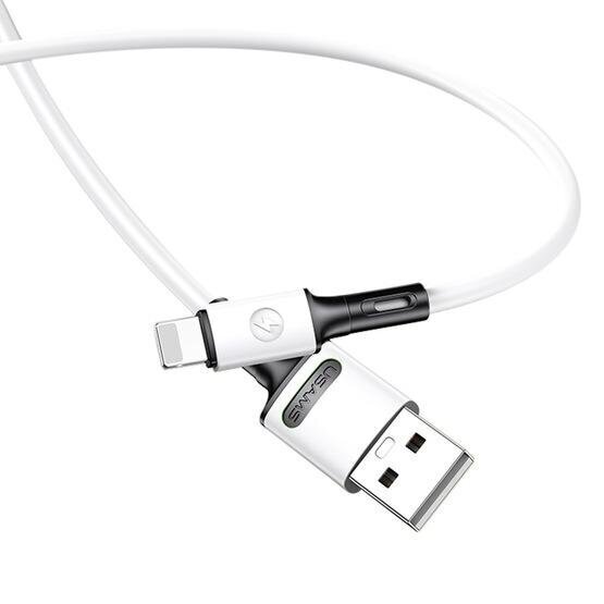 USB/Lightning kaabel USAMS, valge, 100cm hind ja info | Mobiiltelefonide kaablid | hansapost.ee