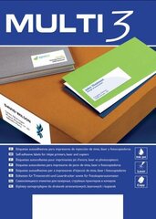 Этикетки Multi 3, 100 листов, 105 x 42.4 мм цена и информация | Канцелярские товары | hansapost.ee