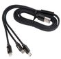 Remax Kerolla RC-094. lame USB-mikro-USB / välk / USB-C kaabel kangapunutisega 2.4A 1M. (Must) цена и информация | Mobiiltelefonide kaablid | hansapost.ee