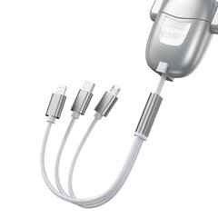 Dudao 3in1 USB cable - micro USB / Lightning / USB Type C 3 A 25 cm - 110 cm grey (L8Pro) цена и информация | Borofone 43757-uniw | hansapost.ee