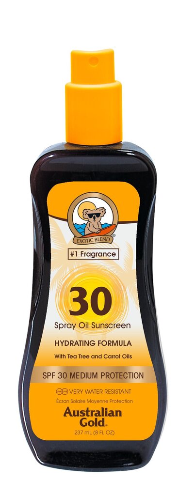 Pihustatav päikesekaitseõli Australian Gold Carrot Spray Oil Sunscreen Spf30, 237 ml цена и информация | Päikesekaitse ja päevitusjärgsed kreemid | hansapost.ee