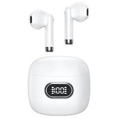 USAMS Słuchawki Bluetooth 5.3 TWS IA II series bezprzewodowe biały|white BHUIAII02 (USAMS-IAII15) цена и информация | Наушники | hansapost.ee