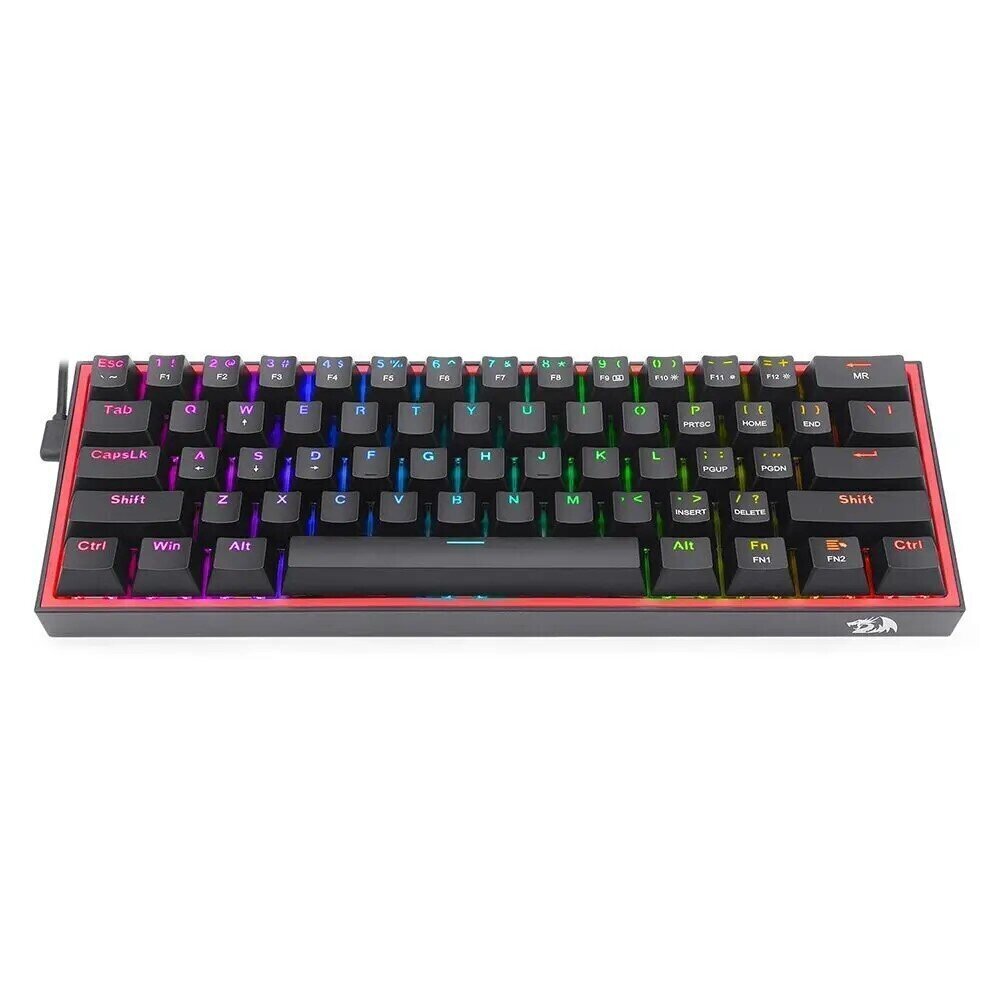 Mänguklaviatuur Redragon Fizz K617 RGB, must цена и информация | Klaviatuurid | hansapost.ee