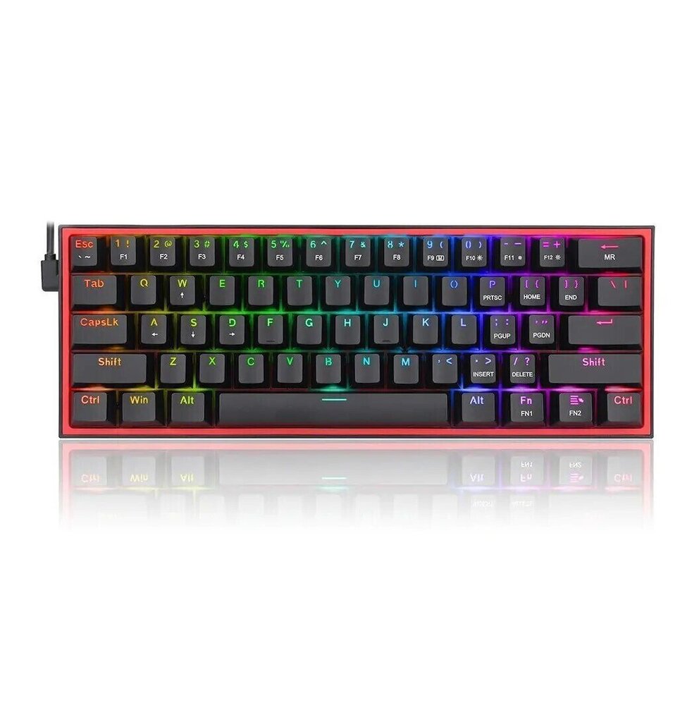 Mänguklaviatuur Redragon Fizz K617 RGB, must hind ja info | Klaviatuurid | hansapost.ee