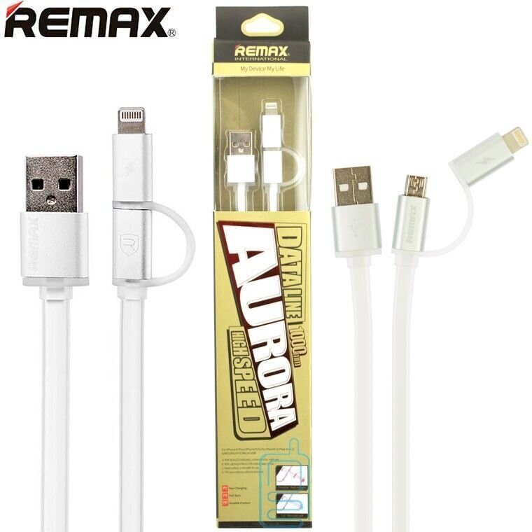 Remax 2in1 Aurora RC-020T, 1m hind ja info | Mobiiltelefonide kaablid | hansapost.ee