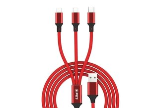 ILike Charging Cable 3 in 1 CCI02, USB, 1.2 m hind ja info | Mobiiltelefonide kaablid | hansapost.ee