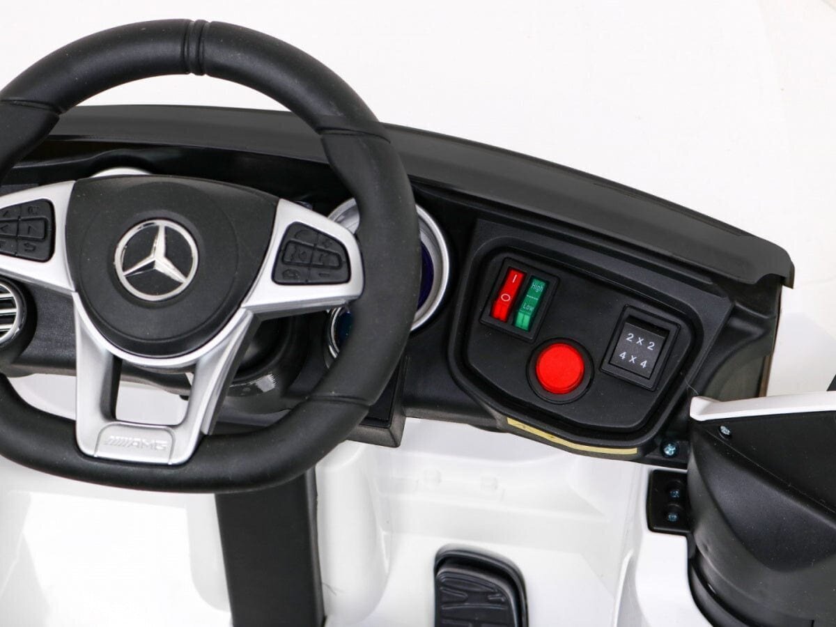 Ühekohaline elektriauto lastele Mercedes Benz GLC63S, valge цена и информация | Laste elektriautod | hansapost.ee