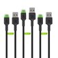 Green Cell USB-C kaablikomplekt 3x QC 3.0 1.20 m цена и информация | Mobiiltelefonide kaablid | hansapost.ee