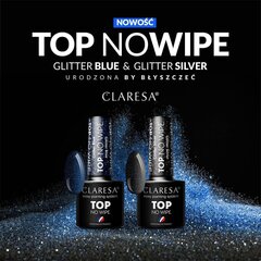 CLARESA Top No Wipe 5g Glitter Silver цена и информация | Лаки для ногтей, укрепители для ногтей | hansapost.ee