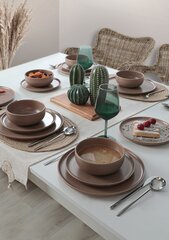 Heritage lauanõude komplekt Taupe, 18-osaline price and information | Tableware and tableware sets | hansapost.ee