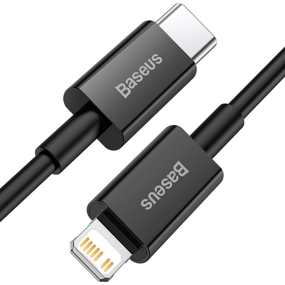 Baseus BSU2666BLK, USB Typ C / Lightning hind ja info | Mobiiltelefonide kaablid | hansapost.ee