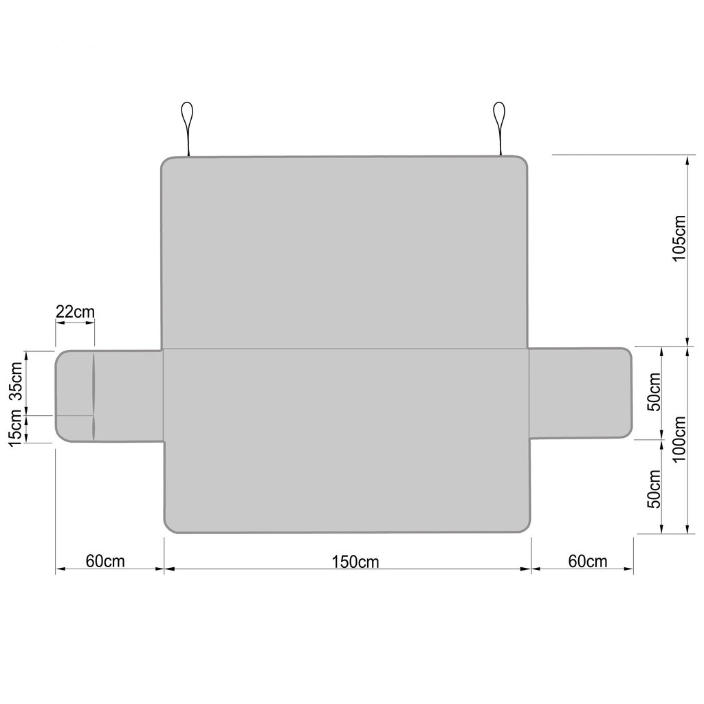 Diivani kaitsekate lemmikloomade poolt tekitatud mustuse vastu Doggy Paris, 150 cm, must hind ja info | Pesad, asemed | hansapost.ee