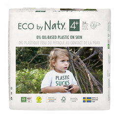 Подгузники Eco by Naty, размер 4+, 9-20 кг, 24 шт. цена и информация | Подгузники | hansapost.ee