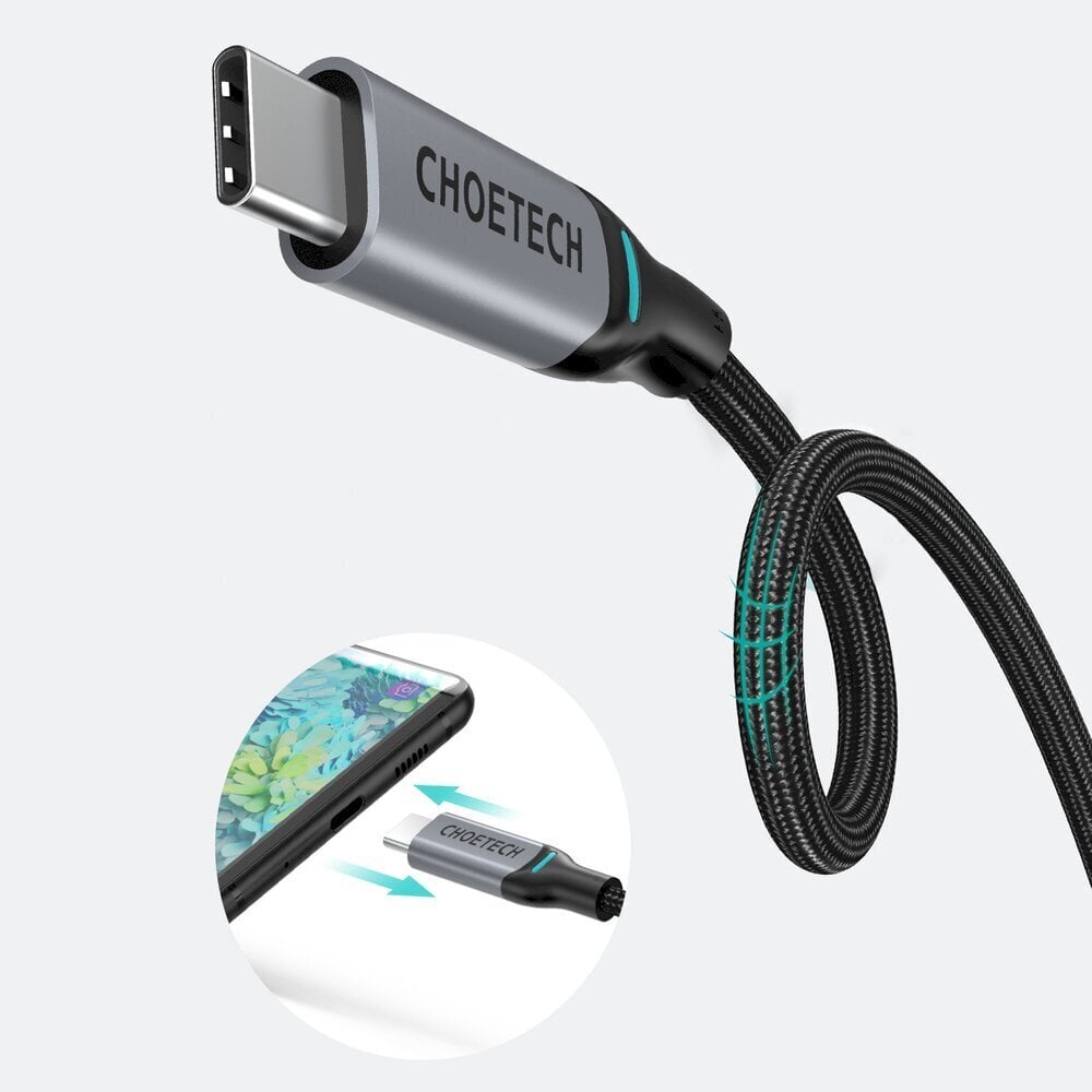 Choetech USB Type C - USB Type C, 1,8 m hind ja info | Mobiiltelefonide kaablid | hansapost.ee