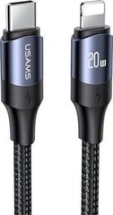 USAMS U71 USB-C kuni Lightning PD 3m, must hind ja info | Mobiiltelefonide kaablid | hansapost.ee