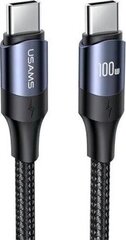 USAMS U71 USB-C kuni USB-C 100W PD 2m, must hind ja info | Mobiiltelefonide kaablid | hansapost.ee