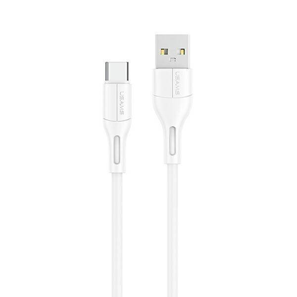 USAMS U68 USB-C laadimis- ja infoedastuskaabel 2A, valge цена и информация | Mobiiltelefonide kaablid | hansapost.ee