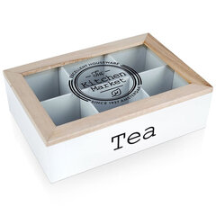 деревянная коробка для растворимого чая 6 отделений цена и информация | Контейнеры для хранения продуктов | hansapost.ee