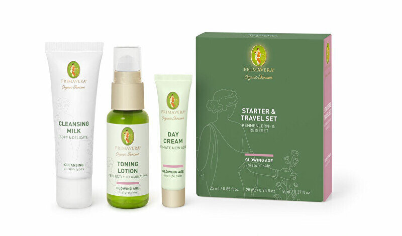 Komplekt Primavera Starter & Travel Set Glowing Age: näopiim, 25 ml + toonik, 28 ml + näokreem, 8 ml цена и информация | Näokreemid | hansapost.ee