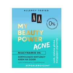 Päevakreem probleemsele nahale AA My Beauty Power Acne, 50 ml hind ja info | Näokreemid | hansapost.ee