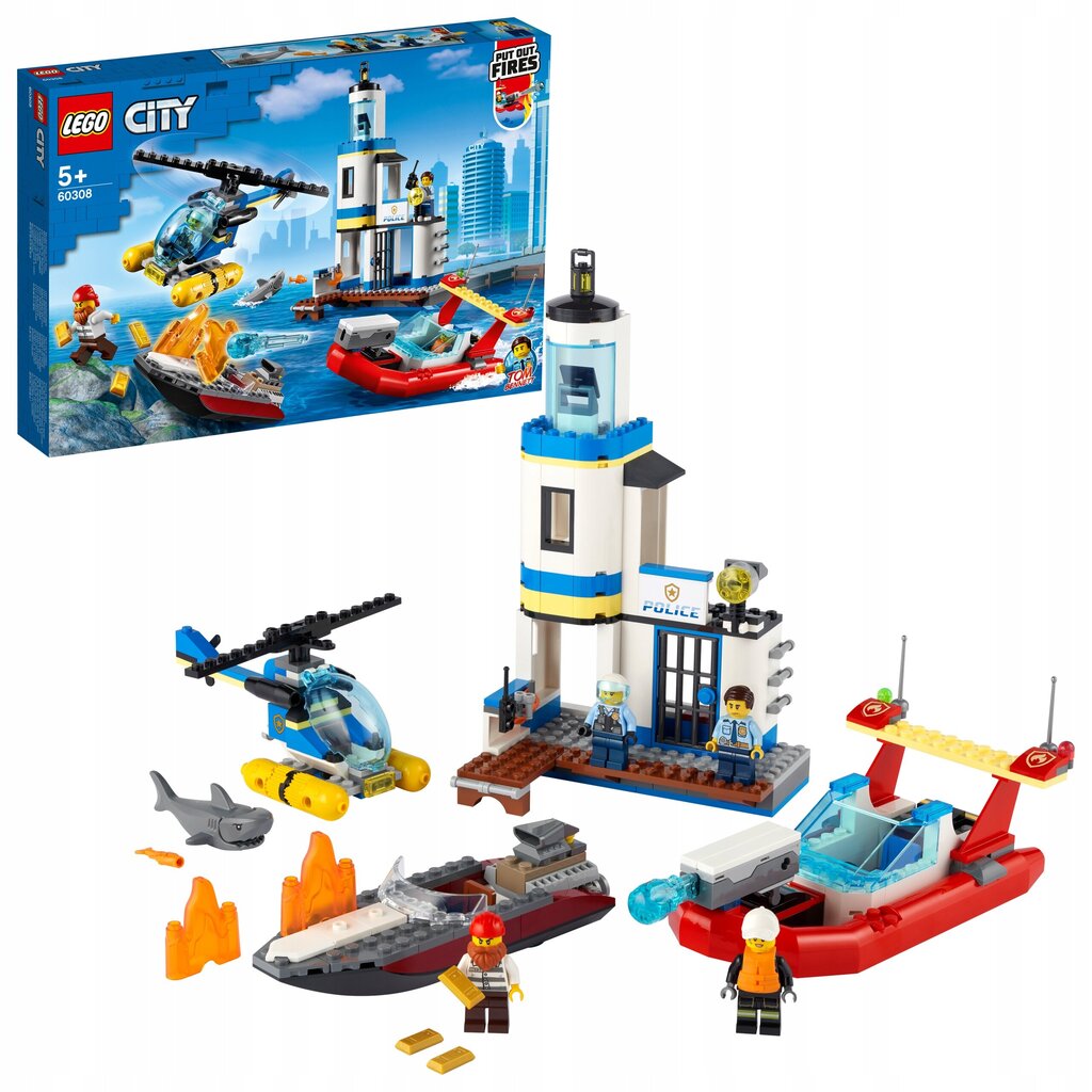 60308 LEGO® City rannikupolitsei ja tuletõrje aktsioon hind ja info | Klotsid ja konstruktorid | hansapost.ee