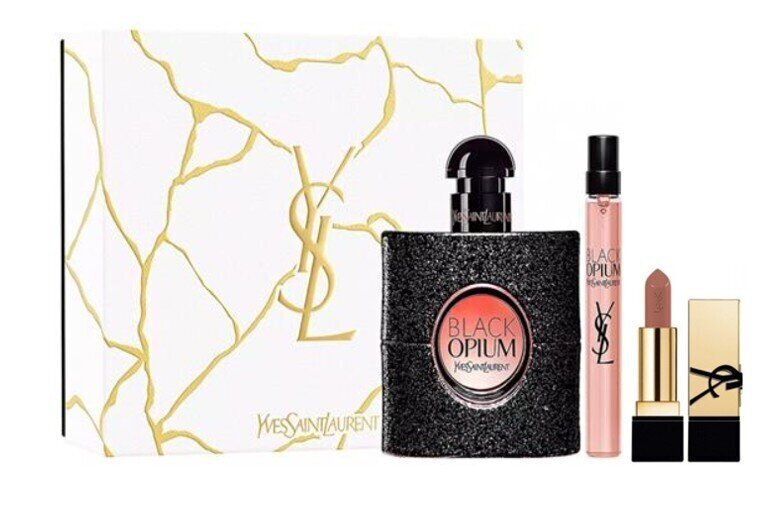 Komplekt Yves Saint Laurent Black Opium EDP naistele: parfüümvesi 90 ml + huulepulk + mini 10 ml цена и информация | Parfüümid naistele | hansapost.ee