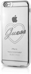 GUESS GUHCP7LTRHS Signature Heart Супер тонкий прочный силиконовый Чехол-крышка Apple iPhone 7 Plus 5.5inch Прозрачно Серебристый цена и информация | Чехлы для телефонов | hansapost.ee