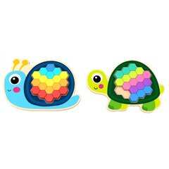 Красочная головоломка "Черепаха", Tooky Toy. цена и информация | Пазлы | hansapost.ee