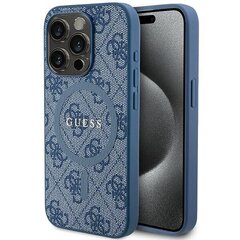 Чехол Guess для iPhone 15 Pro Max 6,7 GUHMP15XG4GFRB синий HC MAGSAFE PU 4G RING CLASSIC LOGO цена и информация | Чехлы для телефонов | hansapost.ee