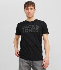 Мужская футболка Jack & Jones 12151955*01, черная, 5715424111823 цена и информация | Мужские футболки | hansapost.ee